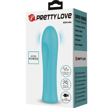 PRETTY LOVE - VIBRATORE ALFREDA SUPER POWER VERDE ACQUA