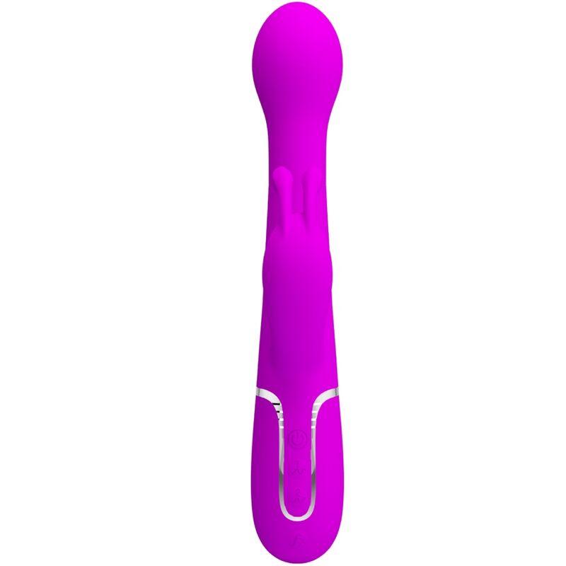 pretty love vibratore dejon rabbit 3 in 1 viola multifunzione