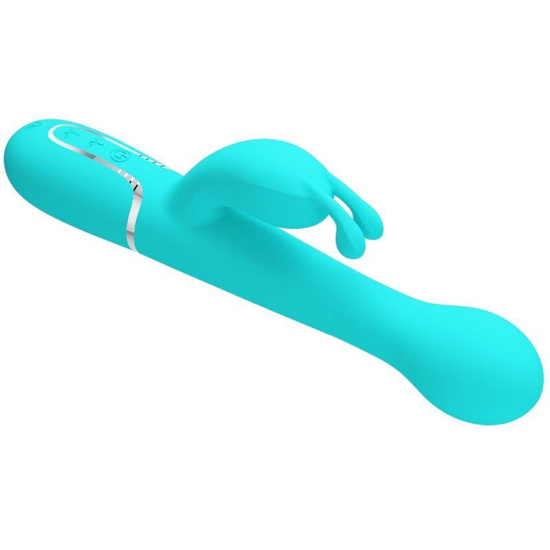 pretty love vibratore dejon rabbit 3 in 1 multifunzione verde acqua