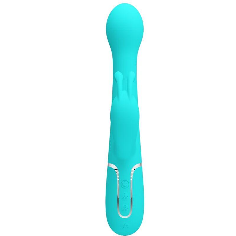 pretty love vibratore dejon rabbit 3 in 1 multifunzione verde acqua