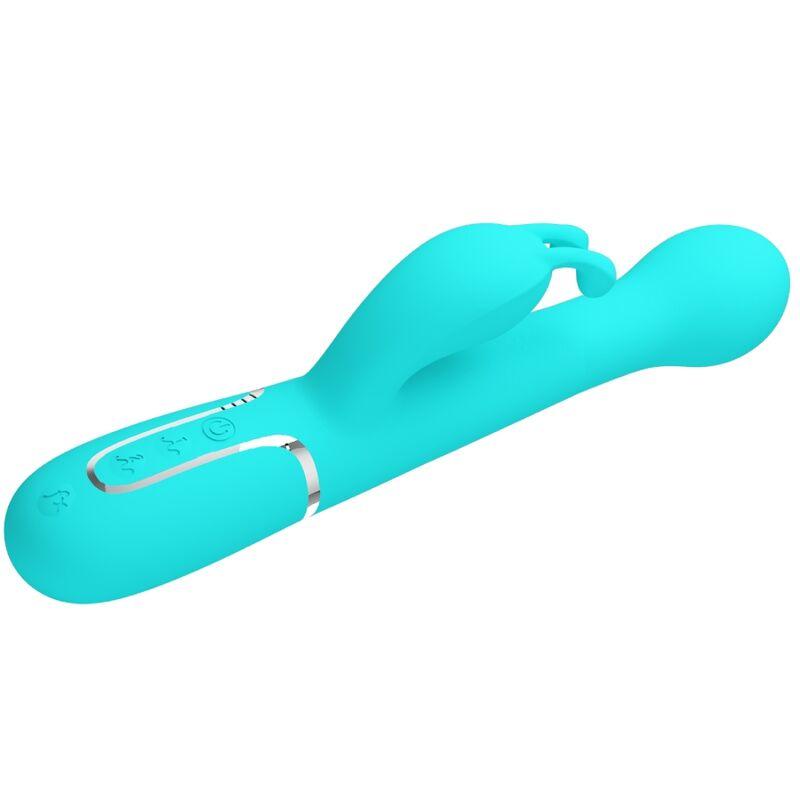 pretty love vibratore dejon rabbit 3 in 1 multifunzione verde acqua