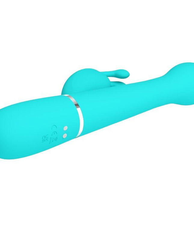 pretty love vibratore dejon rabbit 3 in 1 multifunzione verde acqua