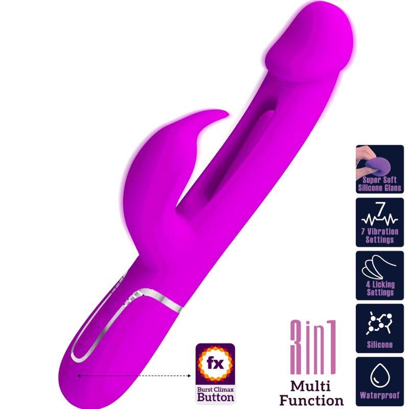 pretty love vibratore dejon rabbit 3 in 1 multifunzione verde acqua 1