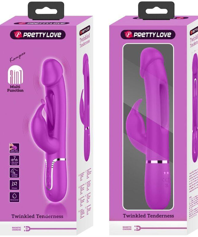 pretty love vibratore dejon rabbit 3 in 1 multifunzione verde acqua 1