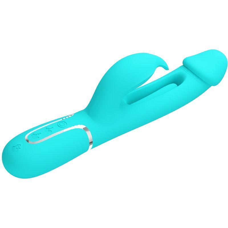 pretty love vibratore dejon rabbit 3 in 1 multifunzione verde acqua 2