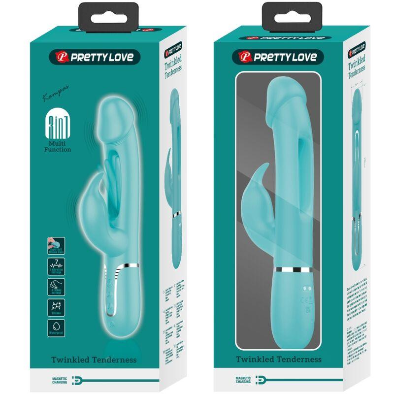 pretty love vibratore dejon rabbit 3 in 1 multifunzione verde acqua 2