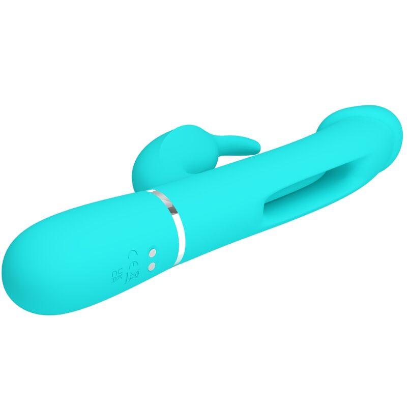 pretty love vibratore dejon rabbit 3 in 1 multifunzione verde acqua 2