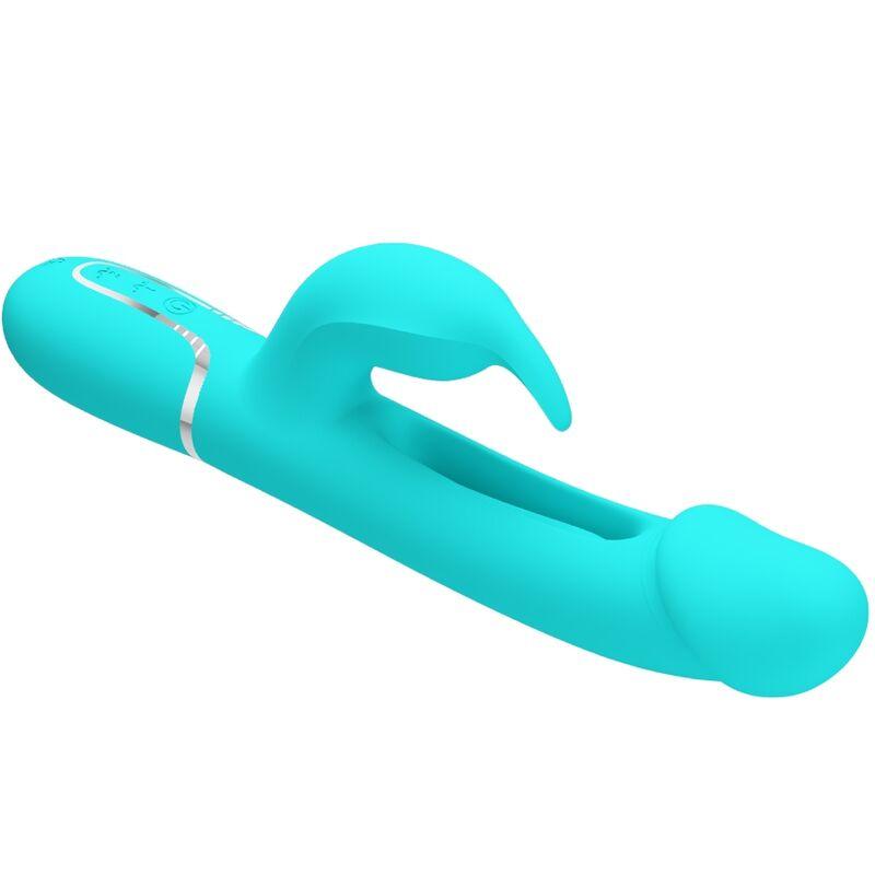 pretty love vibratore dejon rabbit 3 in 1 multifunzione verde acqua 2