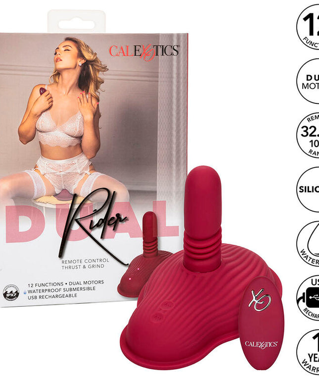 CALEXOTICS - MASSAGGIATORE PILOTA TELECOMANDO DOPPIO MOTORE ROSSO