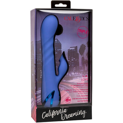 CALEXOTICS - LA LOVE VIBRATOR & SUCKER BLUE DI CALIFORNIA DREAMING