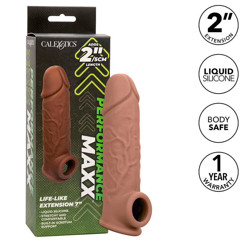 CALEXOTICS - PERFORMANCE MAXX LIFE-LIKE EXTENSION 7 PELLE MARRONE