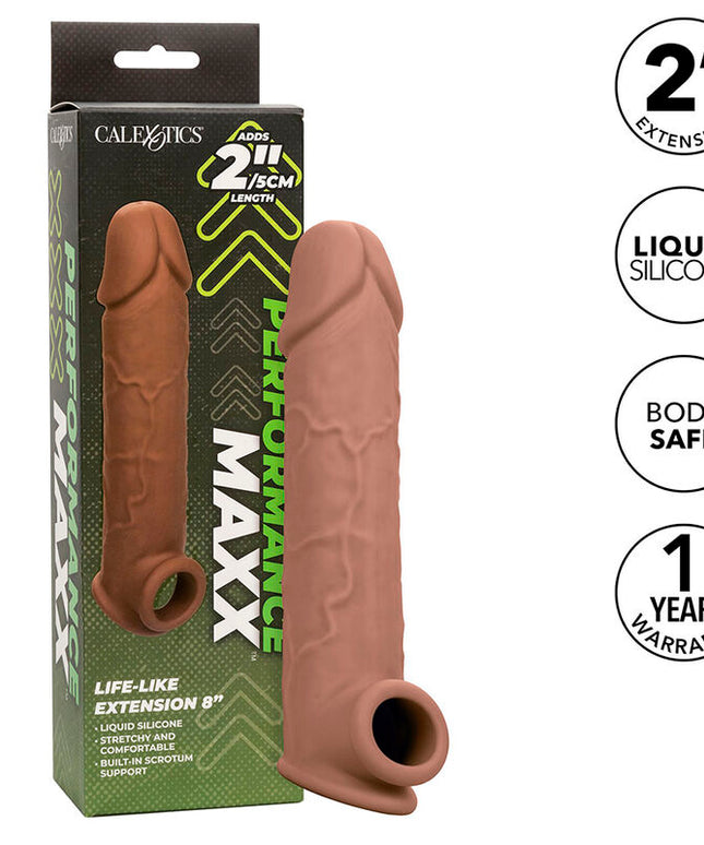 CALEXOTICS - PERFORMANCE MAXX LIFE-LIKE EXTENSION 8 PELLE MARRONE