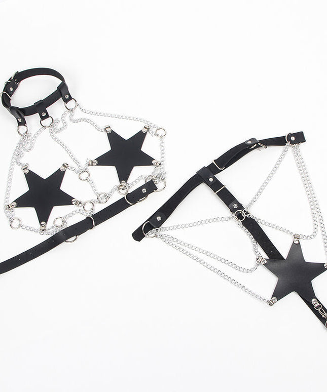 SUBBLIME - IMBRACATURA COMPLETA CON CATENA A STELLA ??DETTAGLIO TAGLIA UNICA