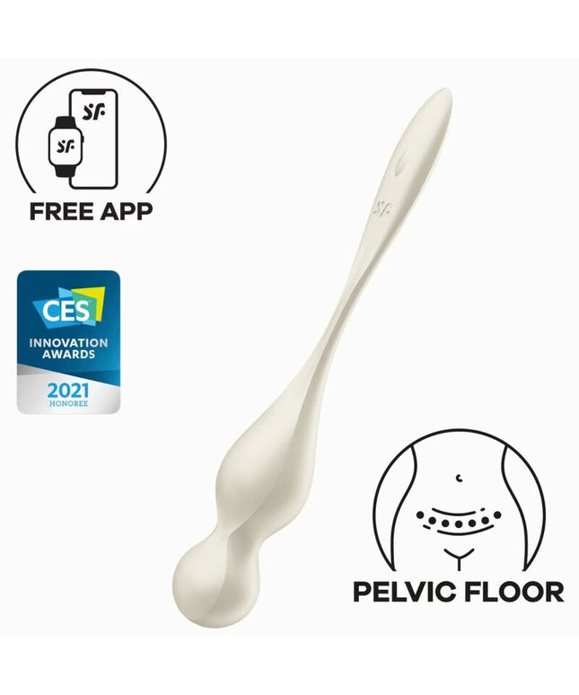 SATISFYER - LOVE BIRDS SFERE KEGEL VIBRANTI BIANCHE