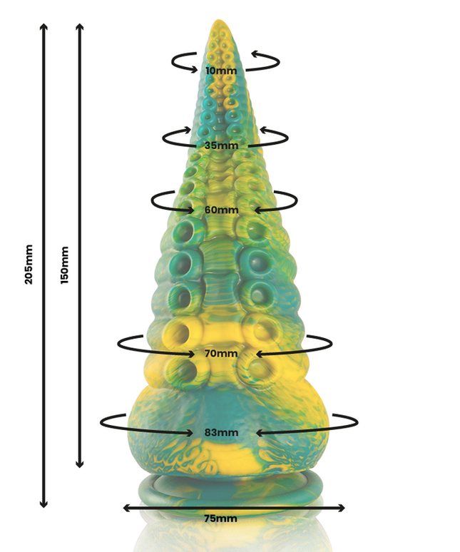 EPIC - DILDO TENTACOLO VERDE CETUS DI GRANDI DIMENSIONI