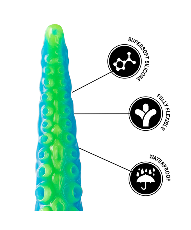 EPIC - DILDO FLUORESCENTE CON TENTACOLI SOTTILI DI SCYLLA DIMENSIONI GRANDI