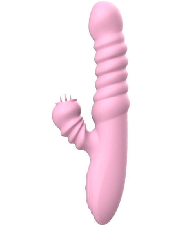 ARMONY - VIBRATORE MULTIFUNZIONE CON LINGUA STIMOLANTE EFFETTO CALORE ROSA