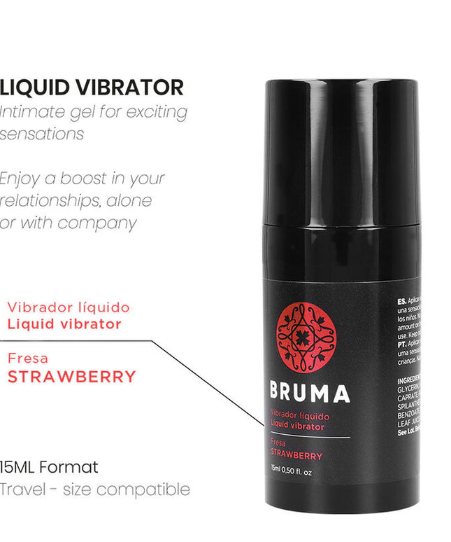 BRUMA - VIBRATORE LIQUIDO ULTRA SCORREVOLE FRAGOLA 15 ML