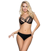 SUBBLIME - SET DUE PEZZI DI REGGISENO TRASPARENTE E STRISCE S/M