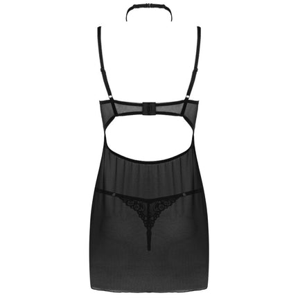 LIVCO CORSETTI FASHION - SET BINELLA BABYDOLL + PERIZOMA NERO