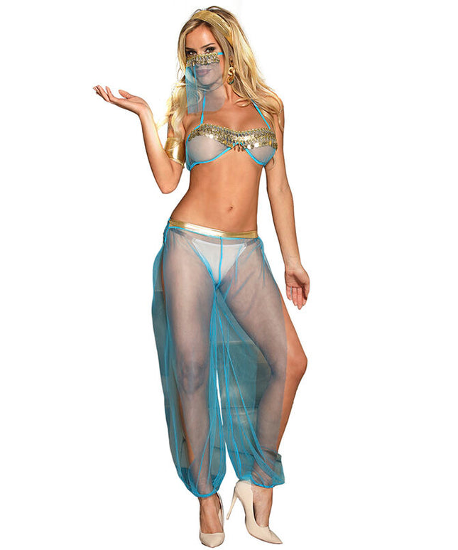 SUBBLIME - SET DI LINGERIE BLU STILE INDIA S/M