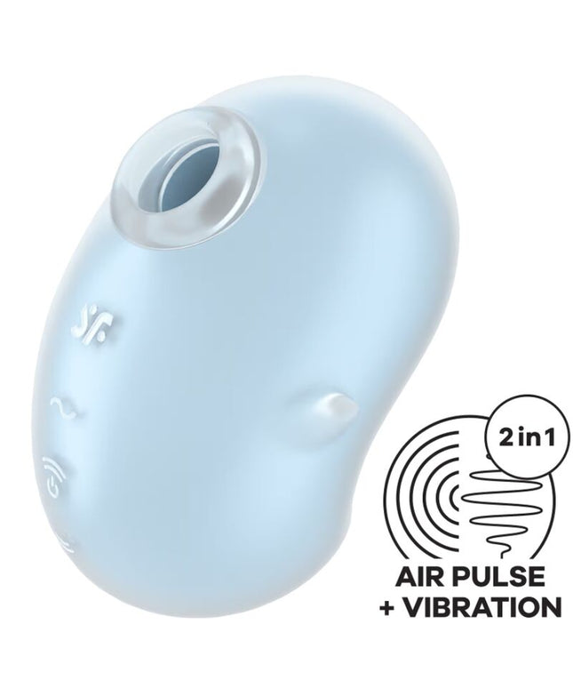 SATISFYER - CUTIE GHOST VIBRATORE LAY-ON AZZURRO