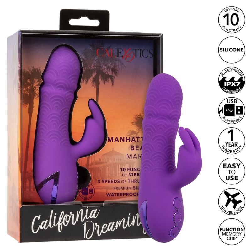 CALEXOTICS - MANHATTAN BEACH MARVEL VIBRATORE RABBIT VIOLA DI CALIFORNIA DREAMING