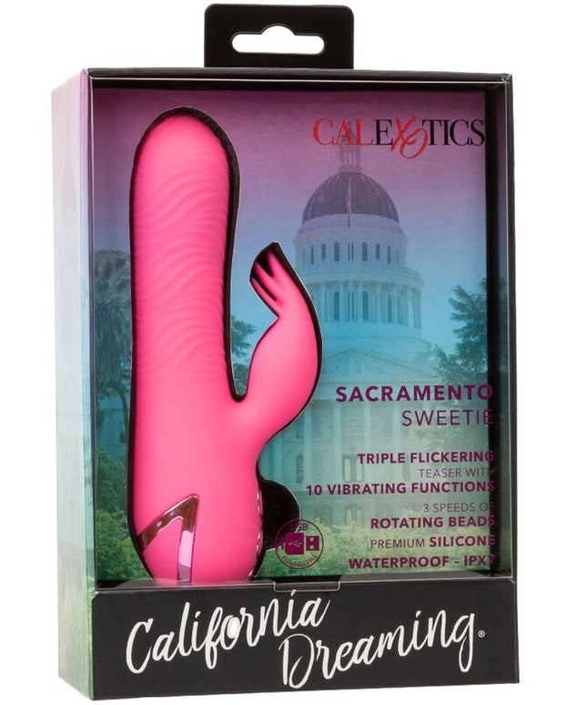 CALEXOTICS - SACRAMENTO SWEETIE VIBRATORE RABBIT PINK BY CALIFORNIA DREAMING