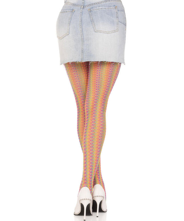 LEG AVENUE - CALZE ALL'UNCINETTO MULTICOLORE