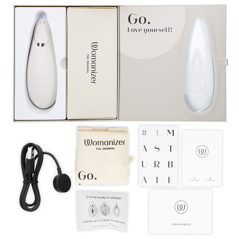 WOMANIZER - PREMIUM 2 STIMOLATORE CLITORALE GRIGIO CALDO