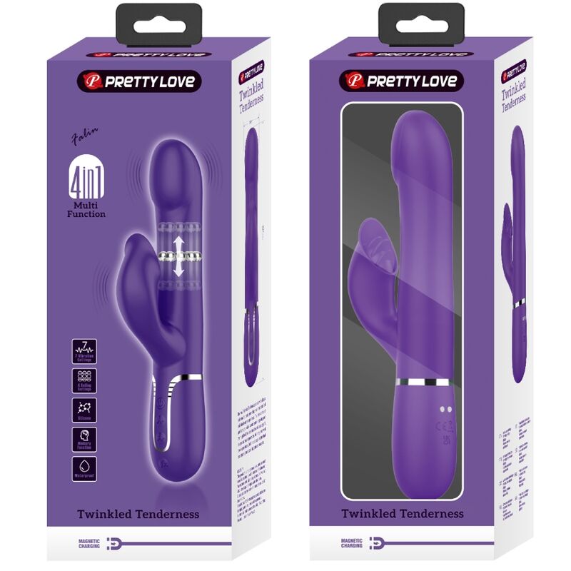 PRETTY LOVE - ZALIN PERLE VIBRATORE CONIGLIO 4 EN 1 VIOLA