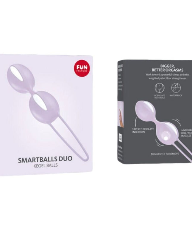 FUN FACTORY -  SMARTBALLS DUO PALLE PELVICHE BIANCO / VIOLA PASTELLO