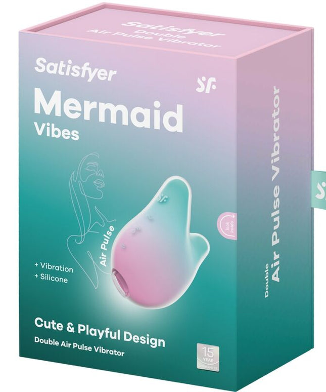 SATISFYER - MERMAID VIBES STIMOLATORE E VIBRATORE MENTA E ROSA