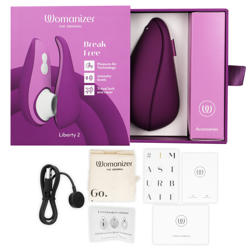 WOMANIZER - LIBERTY 2 STIMOLATORE CLITORIDE & VENTOSA VERDE CHIARO