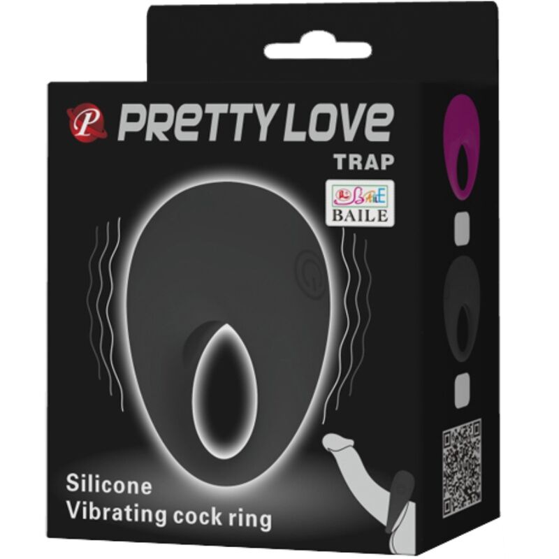 PRETTY LOVE - ANELLO VIBRATORE TRAP NERO