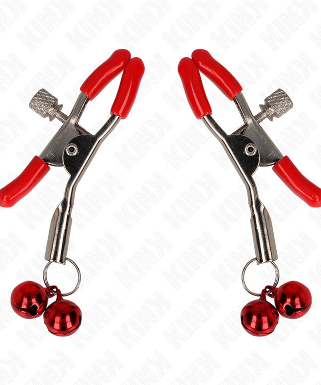 KINK - PINZA PER CAPEZZOLI DOPPIA CAMPANA ROSSA 6 CM