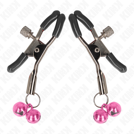 KINK - MORSETTO PER CAPEZZOLI DOPPIA CAMPANA ROSA 6 CM