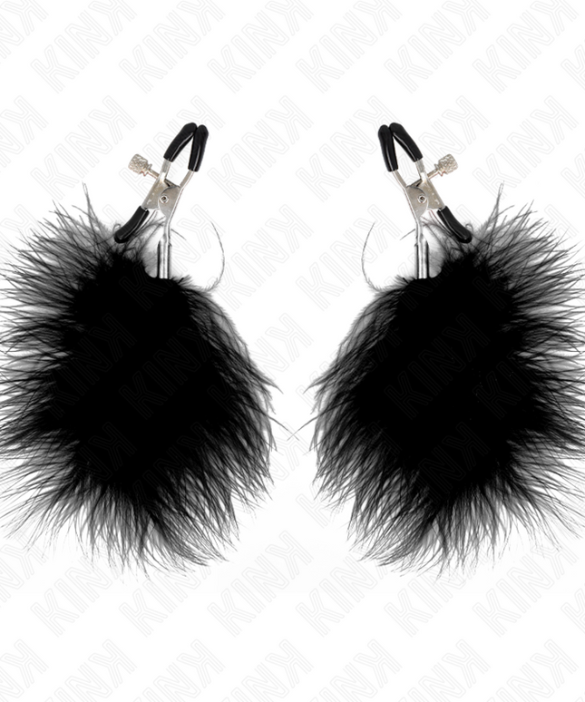 KINK - PINZA PER CAPEzzoli PIUMA NERA 7 CM