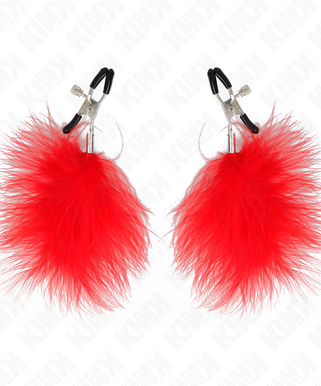 KINK - PINZA PER CAPEzzoli PIUMA ROSSO 7 CM