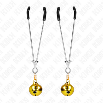 KINK - PINZE PER CAPEZZOLI A CAMPANA SOTTILE ORO 7 CM
