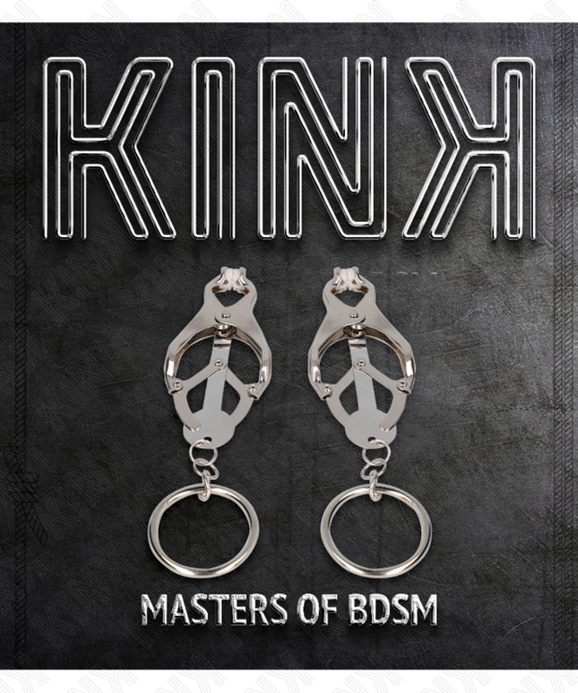 KINK - MORSETTI PER CAPEZZOLI CON O-RING TRIFOGLIO GIAPPONESE ARGENTO