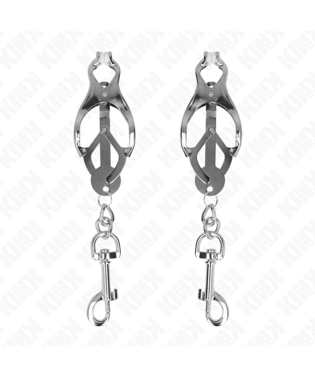 KINK - PINZE PER CAPEZZOLI TRIFOGLIO GIAPPONESE CON GANCI ARGENTO