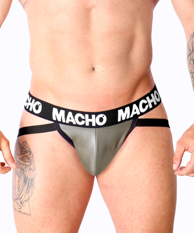 MACHO - MX27GR JOCK LEATHER GRIGIO BEIGE S