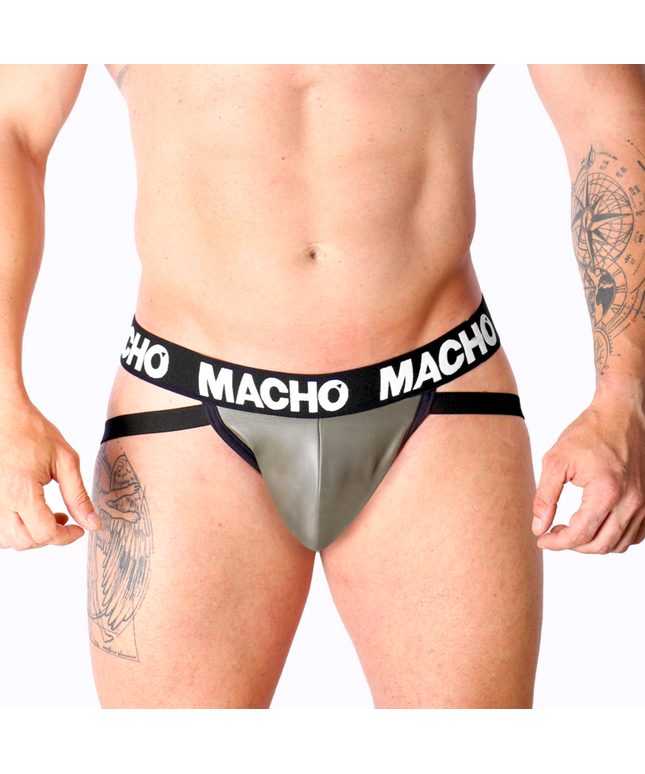 MACHO - MX27GR JOCK LEATHER GRIGIO BEIGE S