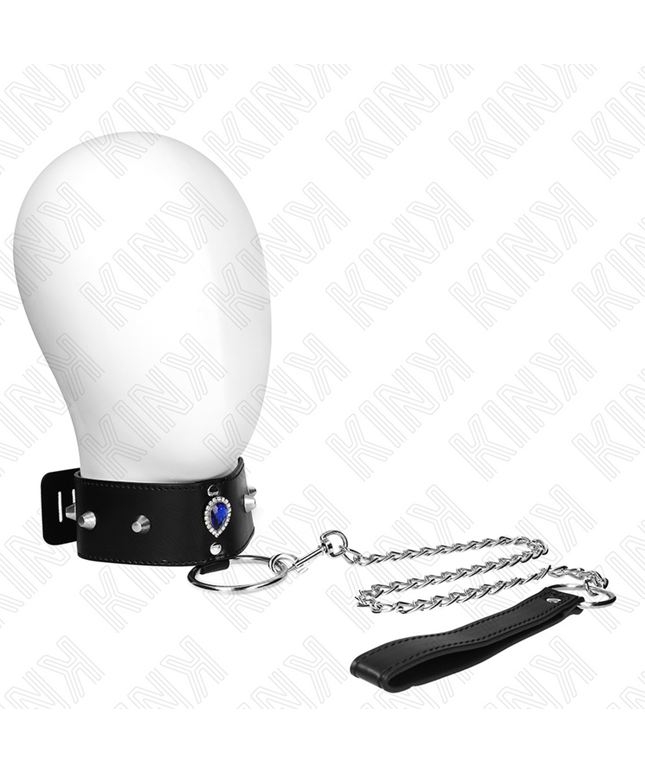 KINK - COLLANA 65 CM CON CINTURINO CON DIAMANTI BLU REGOLABILE 36-43 CM X 5 CM