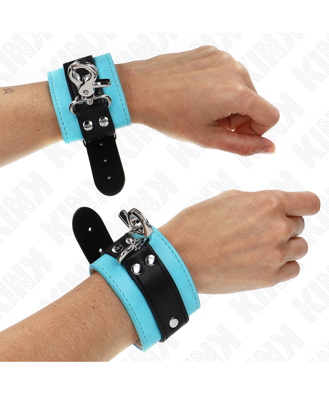 KINK - RESISTENZA DA POLSO PREMIUM CON SERRATURA NERO / BLU REGOLABILE 21-28 CM X 5,5 CM