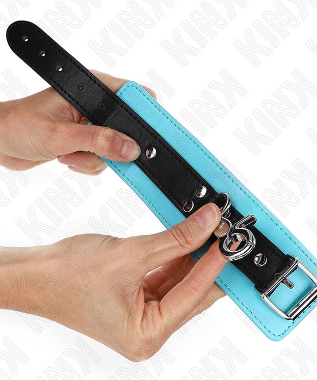 KINK - RESISTENZA DA POLSO PREMIUM CON SERRATURA NERO / BLU REGOLABILE 21-28 CM X 5,5 CM