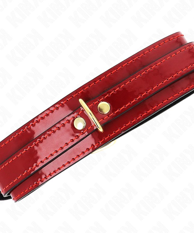 KINK - COLLANA REGOLABILE ROSSO VINO CON DETTAGLI ORO 29-42,5 CM X 4 CM