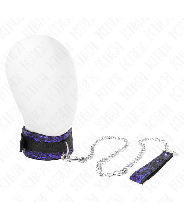 KINK - COLLANA CORTA IN PIZZO DI VELLUTO CON CINTURA 105 CM CON PROFILO IN NYLON 44 X 5,5 CM