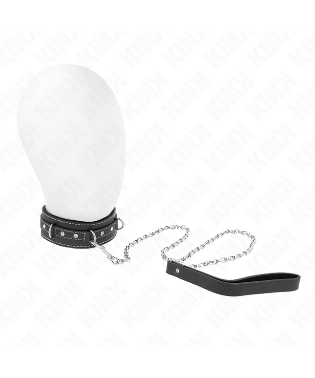 KINK - COLLANA IN PELLE PVC CON CINTURA 105 CM RIVETTO STRASS 41.5 X 4 CM